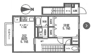 神奈川県横須賀市浦上台2【アパート】の間取り