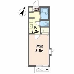 レスポワール西の平【2階】の間取り