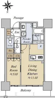 ローレルタワー堺筋本町【18階】の間取り