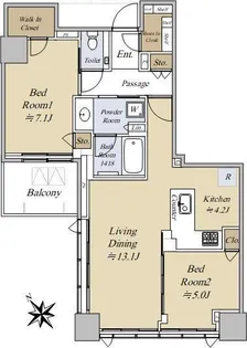 スカイフォレストレジデンス【9階】の間取り