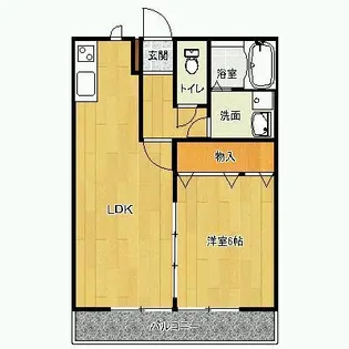 クレスト【2階】の間取り