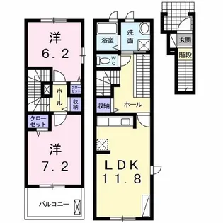 サンハーモニー【2階】の間取り