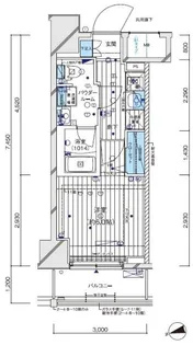 メインステージ横濱阪東橋【4階】の間取り