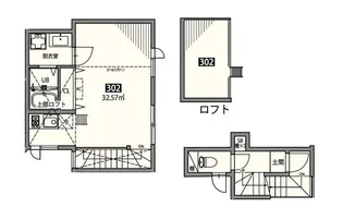 Meguro Senzoku U【3階】の間取り