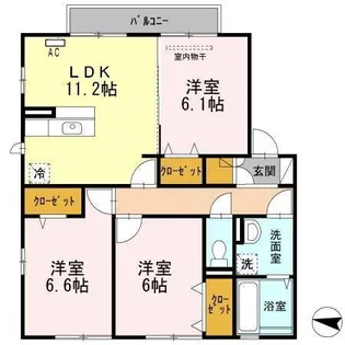 ハルブラッサムA【2階】の間取り