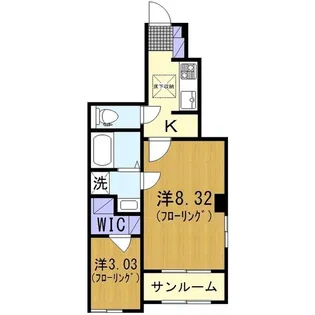 プラシードカーサ南瀬谷【1階】の間取り