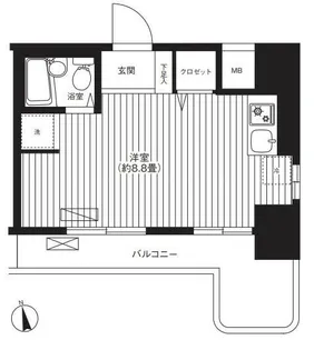 リーノ新宿若松町【11階】の間取り