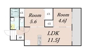 フローリア京都【1階】の間取り