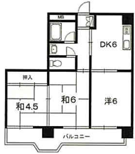 瀬戸ハイツ【3階】の間取り