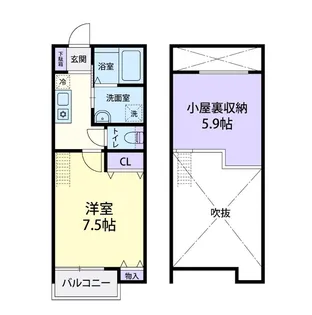 カーサ ベルデ【2階】の間取り