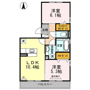 プルミエIII B棟【3階】の間取り