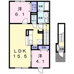 ジェルメI【2階】の間取り