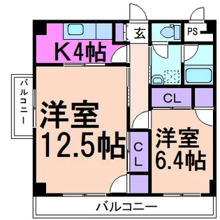 グランドハイツ【2階】の間取り