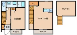 ファセット古ヶ崎C【1階】の間取り