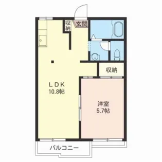 エクセルコーポ与野B【2階】の間取り