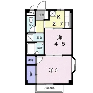 エルディムK【1階】の間取り