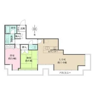 錦パークビル【22階】の間取り