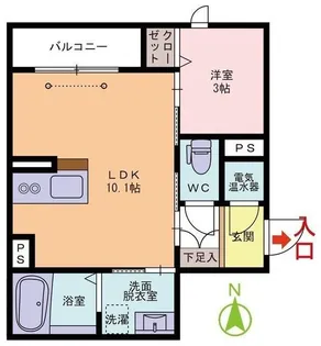 ベレオ城東【2階】の間取り