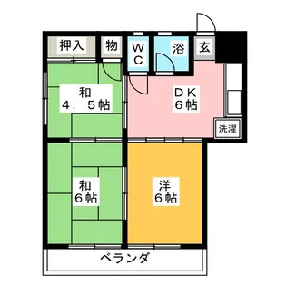 横井ハイツ【2階】の間取り