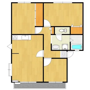 サンビレッジ徳山【1階】の間取り