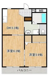 ライフサポートマンション彩里【4階】の間取り