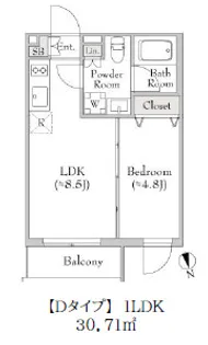 テラブリック南大井 200【3階】の間取り