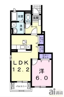 シャルム石原C【1階】の間取り