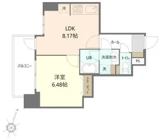 HOPE CITY 秋葉原【6階】の間取り