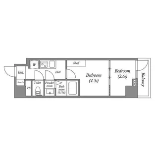 ザ・レジデンス神楽坂I【4階】の間取り