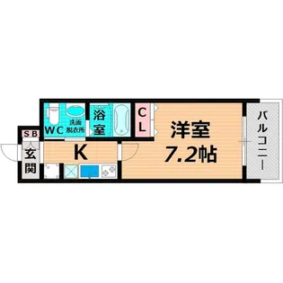 エス・キュート城東中央【9階】の間取り
