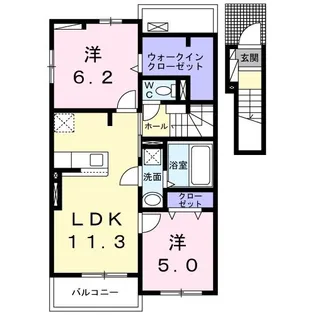レジデンサ・ジーヨ【2階】の間取り