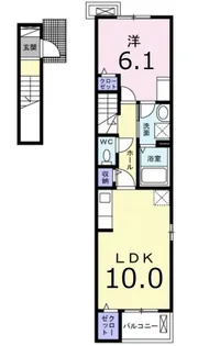 オラ長田町A【2階】の間取り
