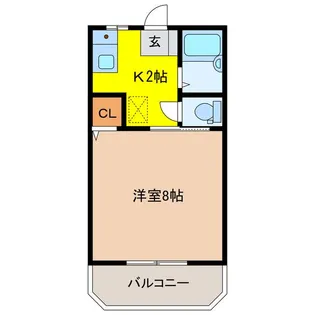 カサグランデ宇部【1階】の間取り
