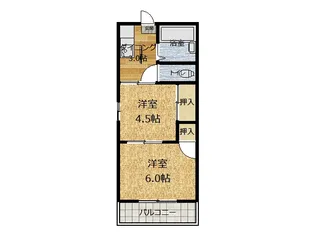 タウニィ21 B【2階】の間取り