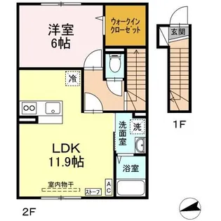 Kーhaus A【2階】の間取り