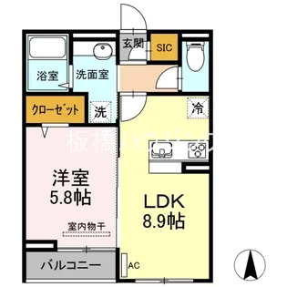 Prendre Simons(プランドールシモンズ)【2階】の間取り