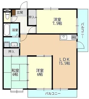 ハイツユーリー【3階】の間取り