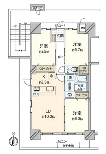 アルファライフ岡山駅西【9階】の間取り