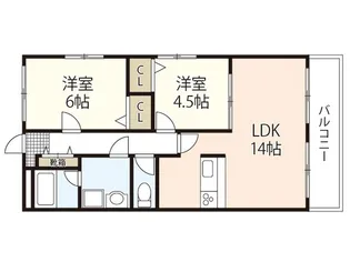 Fortuna(フォルトゥーナ)【2階】の間取り
