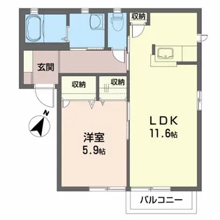 ティアラ【2階】の間取り