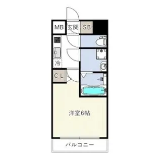 エスリードレジデンス梅田フロント【7階】の間取り