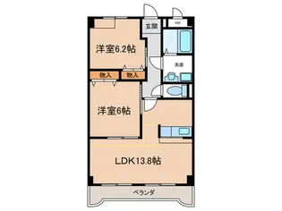 ブランジュ水広【2階】の間取り