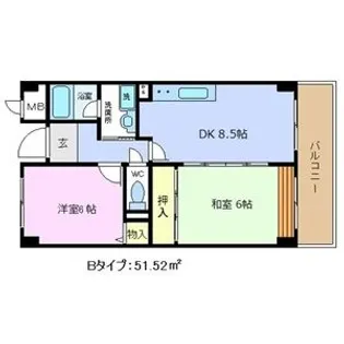 ミモザの館【1階】の間取り