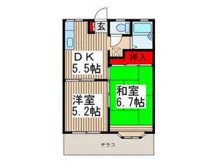 南コーポ【1階】の間取り
