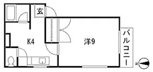 コーポ大嶋【1階】の間取り