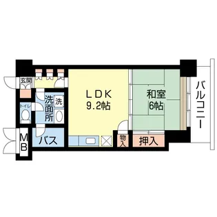 万代アーバン日東【6階】の間取り