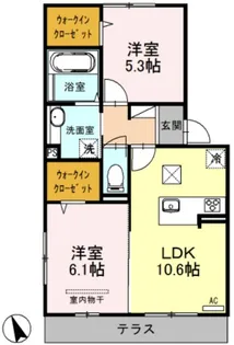 ハイムこがね【1階】の間取り