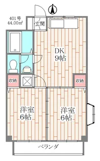 ハイツサングローリア【4階】の間取り