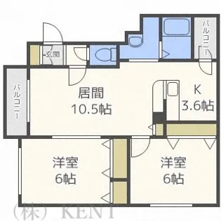 アヴァンセ発寒7・9【1階】の間取り