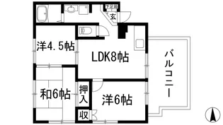 ハイツ村上【3階】の間取り